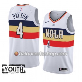 Camiseta Niños NBA New Orleans Pelicans Elfrid Payton 4 2018-19 Nike Blanco Swingman